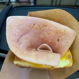 ปังปิ้งนํ้าสลัดโบราณ+แฮม