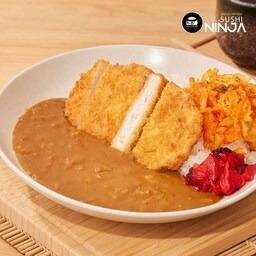 ข้าวหน้าแกงกะหรี่หมูทอด