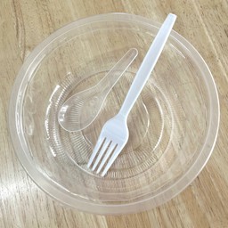 ถ้วยพลาสติก+ช้อน+ส้อม