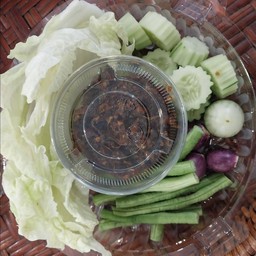น้ำพริกเผาหมูสับ+ชุดผัก