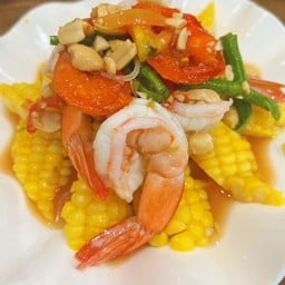 ตำข้าวโพดกุ้งสุก(ตำไทย)