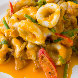 ปลาหมึกผัดไข่เค็ม