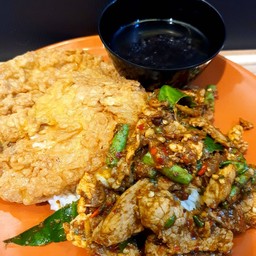 ข้าว+ผัดเผ็ดหมู+ซุป