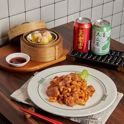 ชุดโซโล่ก็แฮ้ปปี้ 3 (ผัดมักโรนี + ขนมจีบกุ้ง + เครื่องดื่มสดชื่น)