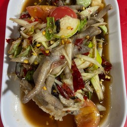 ตำไหลบัวหมูยอขาไก่