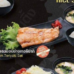 📌แนะนำขายดี เซ็ตข้าวแซลมอนย่างเทอริยากิ ฟรีซุป