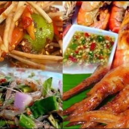 ตำแซ่บติดปาก กุ้งเผา กุ้งสด สะพานดำ