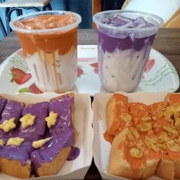 คาเฟ่โฮม เครื่องดื่ม ปังเยน ปังปิ้ง นมเหนียว