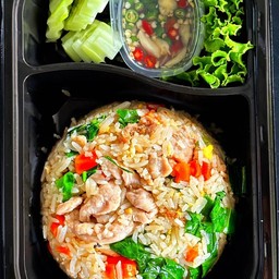 ข้าวผัดไข่หมูหมัก (ร้านได้จากไลน์แมน50฿)