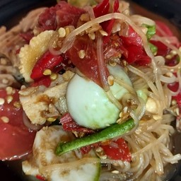 ตำเส้นเล็กหมูยอปลาร้า