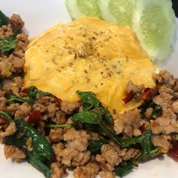 ฟาร์มหมูกรอบ กะเพรา สุกี้โบราณ กิ่งแก้ว