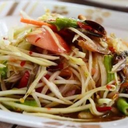 [ส้มตำเจ้เก๋ครกแตกซีฟู้ด] ส้มตำปูปลาร้า
