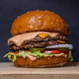 Double burger beef