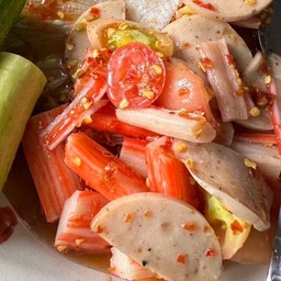 ยำหมูยอปูอัด