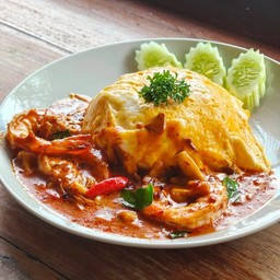 ข้าวไข่ข้น+ต้มยำแห้ง