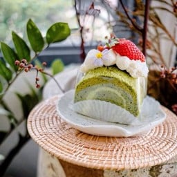 Matcha Roll with Azuki Red Beans