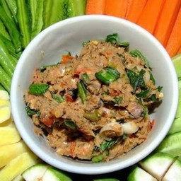 น้ำพริกปลาทูแห้ง+ผัก