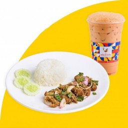 อิ่มเดียวลาบไก่ทอด