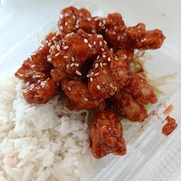 ข้าวไก่เกาหลี คลุกซอสพริกเกาหลีโคชูจัง