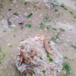 Congee with toppings