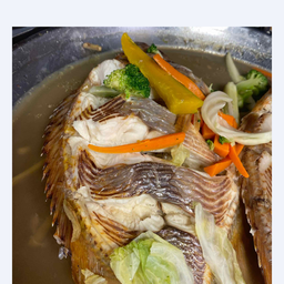 ปลาทับทิมนึ่ง