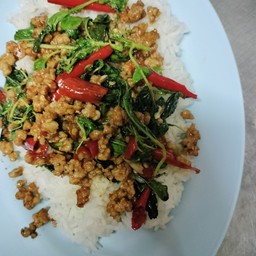 ข้าวกระเพราหมูสับ