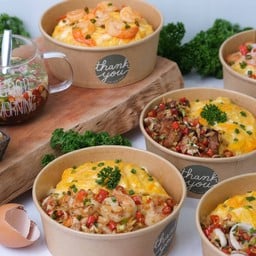 ข้าวไข่ข้นใบกะเพรา