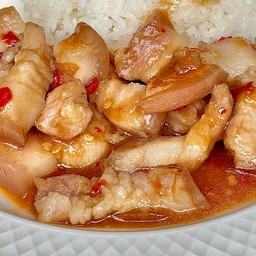 หมูผัดกะปิ ( กับข้าว )