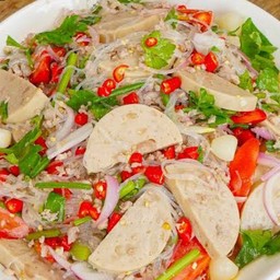 ยำวุ้นเส้นหมูยอหมูสับ