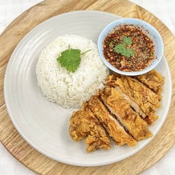 ข้าวหมูทอดจิ้มแจ่ว