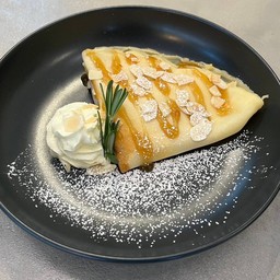Caramel Almond French crepe