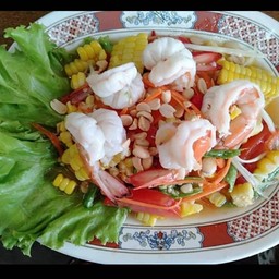 ตำข้าวโพด-กุ้ง