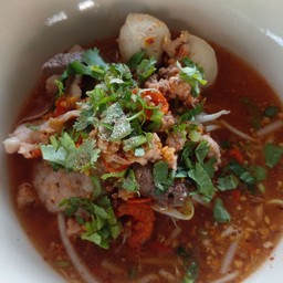 ตัมยำหมู เส้น เล็ก หมี่ขาว บะหมี่ ใหญ่ วุ้นเส้น