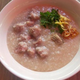 โจ๊กหมู 5 ถุง (แถมไข่ออนเซน 2ลูก)