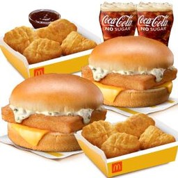 [อร่อยซ่ากับโค้ก] ซื้อ 1 แถม 1 ชุดแมคฟิชและแมคนักเก็ต