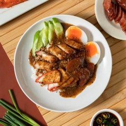 ข้าวหมูแดงหมูกรอบ