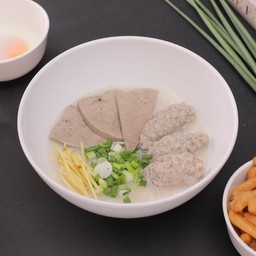 โจ๊กแห้งหมูตับ