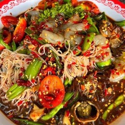 ตำขนมจีนกุ้งสด