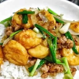ข้าวผัดเต้าหู้หมูสับ