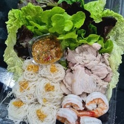 เมี่ยงชุดใหญ่พิเศษ (กุ้ง+หมูชิ้น+สามชั้น)