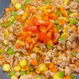 ข้าว หมูสับทรงเครื่อง