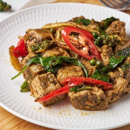 สันในหมูนุ่ม ผัดฉ่า 203 kcal
