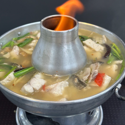 ต้มยำปลากระพงน้ำใส