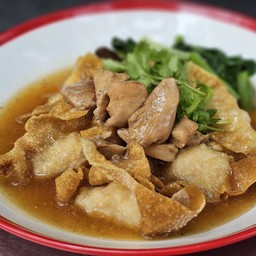 เกี๊ยวกุ้งกรอบ หน้าไก่