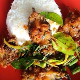 ข้าวผัดพริกแกงปลาดุก