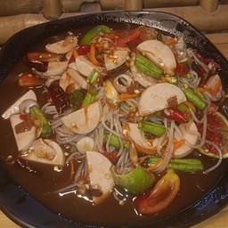 @1 ตำแซ่บลาว ตำซั่วเส้นเล็กหมูยอปลาร้าสดต่อน  รส เข้มข้นจัดจ้านแซ่บนัว