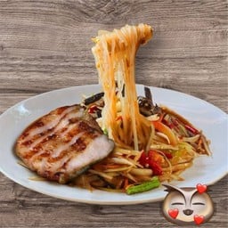 ตำเส้น_คอหมูย่าง