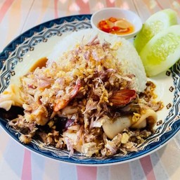 ข้าวทะเลทอดกระเทียม