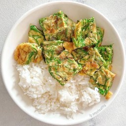 ข้าวไข่ชะอม+พริกน้ำปลา