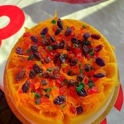 วาฟเฟิลนมสด (ฝอยทอง+ลูกเกด+ฟรุ๊ตตี้ ON TOP)